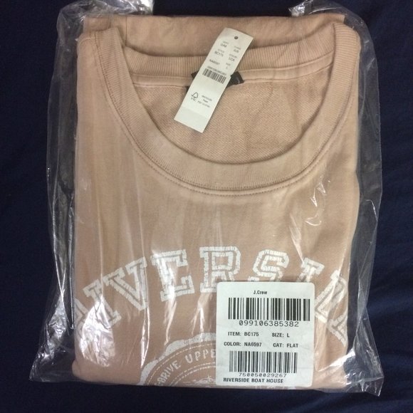 J. CREW University Terry Sweatshirt L - Picture 5 of 7
